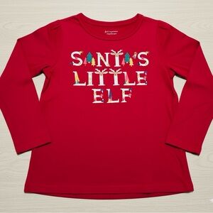 First Impressions Red Santa's Little Elf Long Sleeve Tee 18 months 25-27lbs